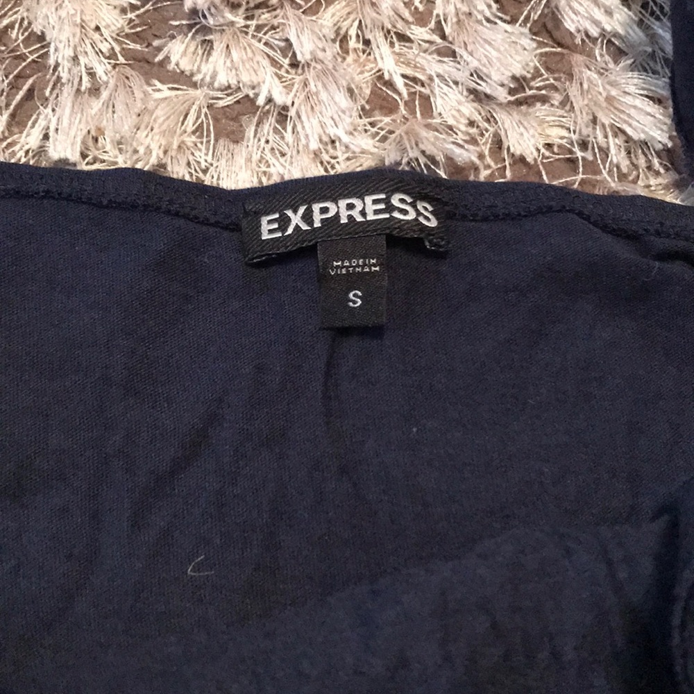 Express Navy Ruffle Tank - Picture 5 of 6